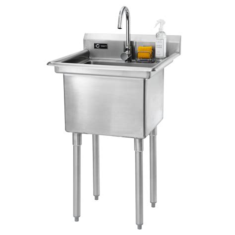 stainless steel utility sink and cabinet|freestanding stainless steel sink.